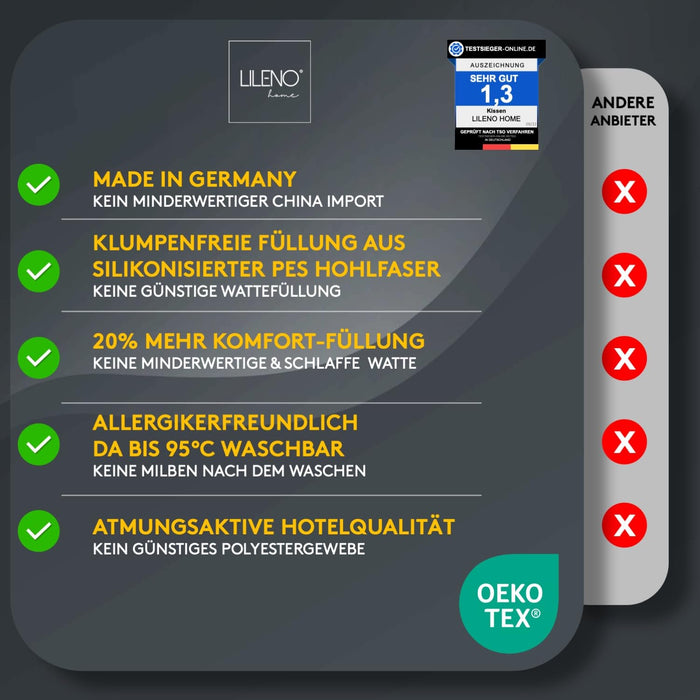 Kopfkissen - gestepptes Kissen in verschiedenen Größen - Made in Germany
