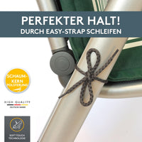 Hochlehnerauflage 2er Set MALTA - Gartenstuhl Auflage, bequeme Sitzauflage für Gartenmöbel, Stuhlkissen