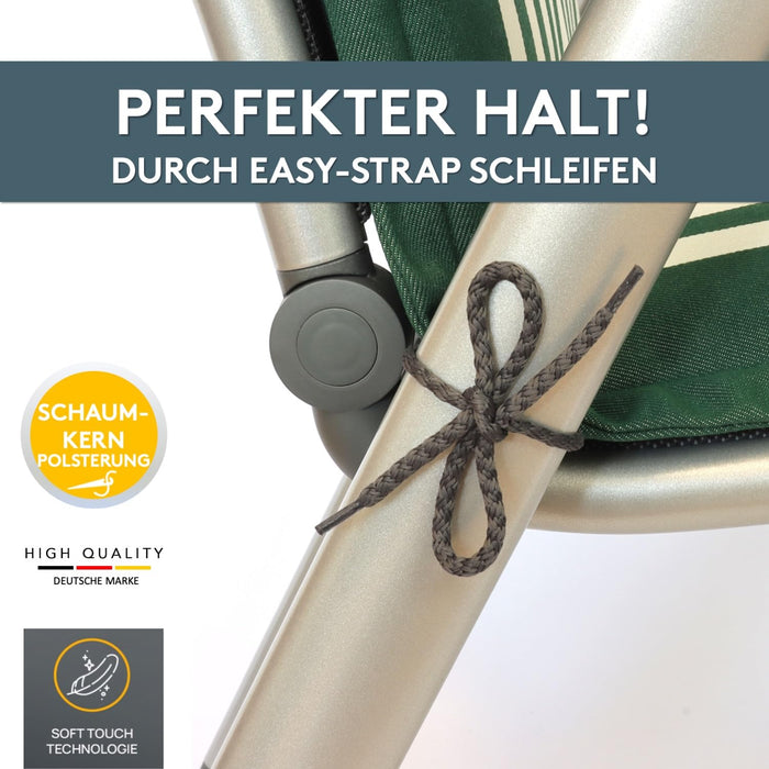 Niedriglehnerauflage 2er Set MALTA - Gartenstuhl Auflage, bequeme Sitzauflage für Gartenmöbel, Stuhlkissen