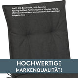 Niedriglehnerauflage 2er Set MARBELLA - Gartenstuhl Auflage, bequeme Sitzauflage für Gartenmöbel, Stuhlkissen