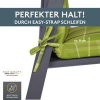 Hochlehnerauflage 2er Set MARBELLA - Gartenstuhl Auflage, bequeme Sitzauflage für Gartenmöbel, Stuhlkissen