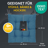 Stuhlkissen Linda Fiume 4er Set - Sitzkissen für Gartenstuhl, Küchenstuhl oder Esszimmerstuhl