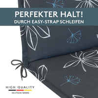 Polsterauflage Niedriglehner 2er Set, bequeme Sitzauflage für Gartenstühle, Stuhlkissen