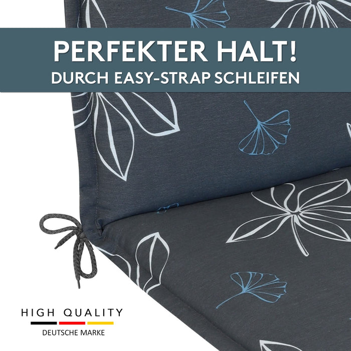 Polsterauflage Niedriglehner 2er Set, bequeme Sitzauflage für Gartenstühle, Stuhlkissen