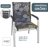 Polsterauflage Niedriglehner 2er Set, bequeme Sitzauflage für Gartenstühle, Stuhlkissen