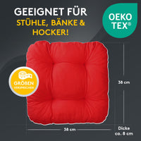 Stuhlkissen LISA CAPRI 2er Set - Sitzkissen für Gartenstuhl, Küchenstuhl oder Esszimmerstuhl