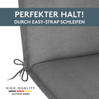 Polsterauflage Niedriglehner 2er Set, bequeme Sitzauflage für Gartenstühle, Stuhlkissen