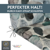Niedriglehnerauflage 2er Set MARBELLA - Gartenstuhl Auflage, bequeme Sitzauflage für Gartenmöbel, Stuhlkissen