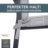 Niedriglehnerauflage 2er Set DUBAI - Gartenstuhl Auflage, bequeme Sitzauflage für Gartenmöbel, Stuhlkissen