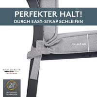 Niedriglehnerauflage 2er Set DUBAI - Gartenstuhl Auflage, bequeme Sitzauflage für Gartenmöbel, Stuhlkissen