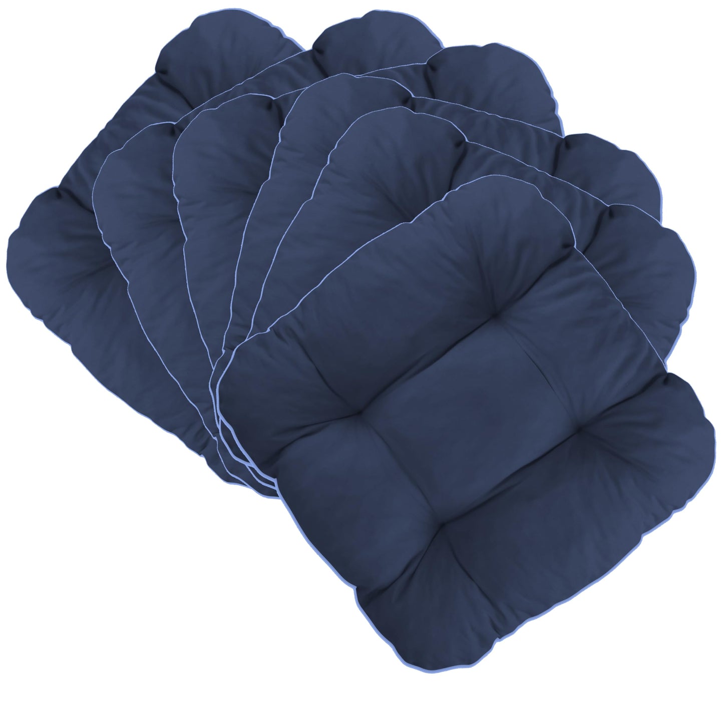 Stuhlkissen LISA CAPRI 6er Set - Sitzkissen für Gartenstuhl, Küchenstuhl oder Esszimmerstuhl
