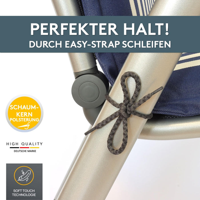 Hochlehnerauflage 2er Set MALTA - Gartenstuhl Auflage, bequeme Sitzauflage für Gartenmöbel, Stuhlkissen