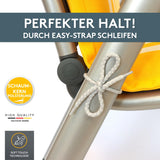 Hochlehnerauflage 2er Set MALTA - Gartenstuhl Auflage, bequeme Sitzauflage für Gartenmöbel, Stuhlkissen