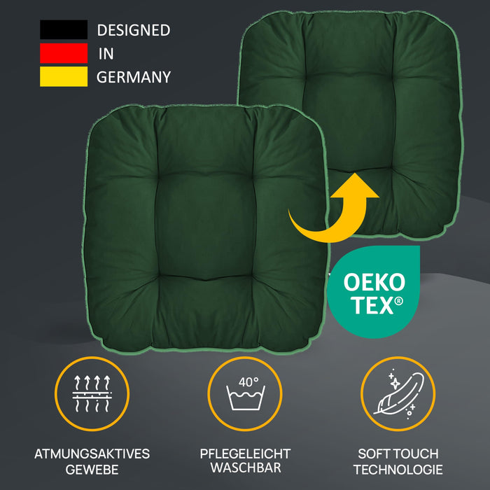 Stuhlkissen LISA CAPRI 1er Set - Sitzkissen für Gartenstuhl, Küchenstuhl oder Esszimmerstuhl