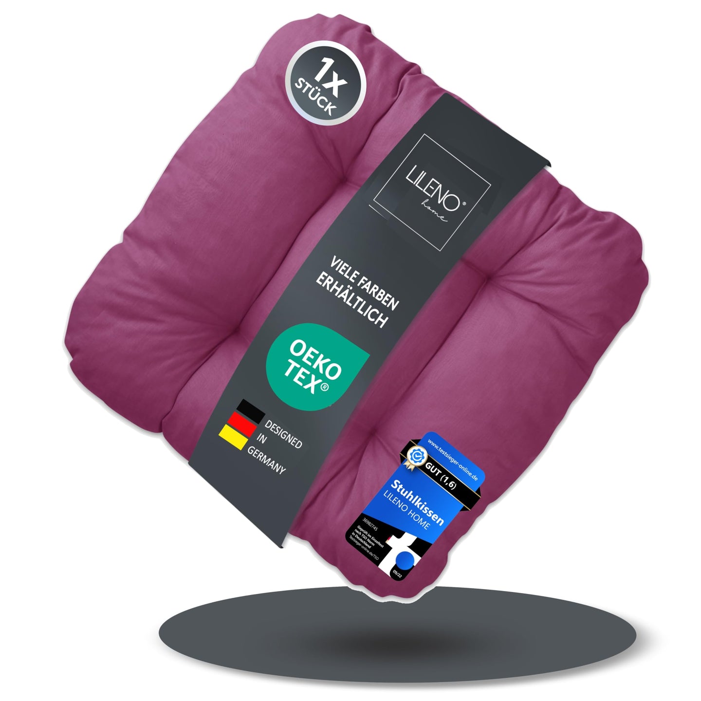 Stuhlkissen LISA CAPRI 1er Set - Sitzkissen für Gartenstuhl, Küchenstuhl oder Esszimmerstuhl