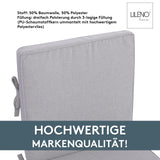 Niedriglehnerauflage 2er Set DUBAI - Gartenstuhl Auflage, bequeme Sitzauflage für Gartenmöbel, Stuhlkissen