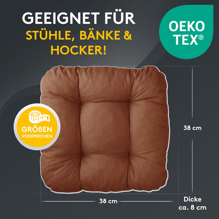 Stuhlkissen LISA CAPRI 1er Set - Sitzkissen für Gartenstuhl, Küchenstuhl oder Esszimmerstuhl