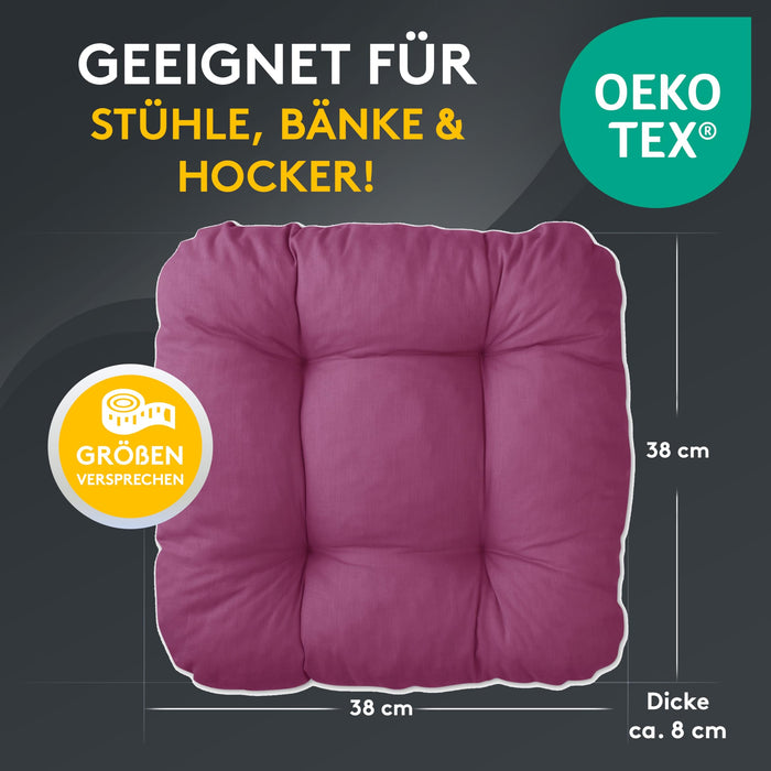 Stuhlkissen LISA CAPRI 1er Set - Sitzkissen für Gartenstuhl, Küchenstuhl oder Esszimmerstuhl