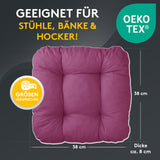 Stuhlkissen LISA CAPRI 2er Set - Sitzkissen für Gartenstuhl, Küchenstuhl oder Esszimmerstuhl