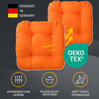 Stuhlkissen LISA CAPRI 6er Set - Sitzkissen für Gartenstuhl, Küchenstuhl oder Esszimmerstuhl
