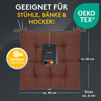 Stuhlkissen Linda Fiume 2er Set - Sitzkissen für Gartenstuhl, Küchenstuhl oder Esszimmerstuhl