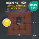 Stuhlkissen Linda Fiume 4er Set - Sitzkissen für Gartenstuhl, Küchenstuhl oder Esszimmerstuhl