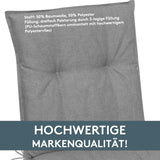 Niedriglehnerauflage 2er Set MARBELLA - Gartenstuhl Auflage, bequeme Sitzauflage für Gartenmöbel, Stuhlkissen