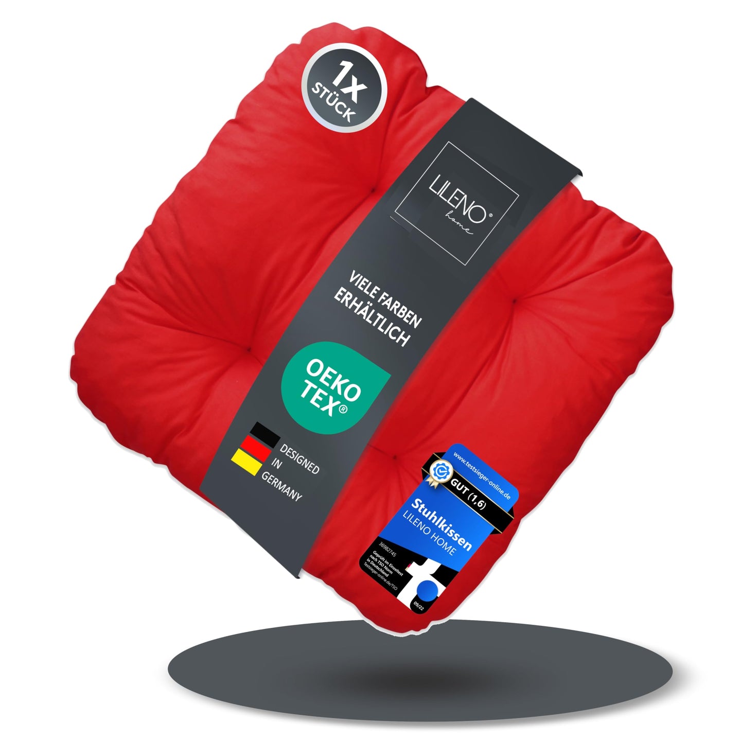 Stuhlkissen LISA CAPRI 1er Set - Sitzkissen für Gartenstuhl, Küchenstuhl oder Esszimmerstuhl