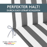 Polsterauflage Niedriglehner 2er Set, bequeme Sitzauflage für Gartenstühle, Stuhlkissen