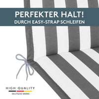 Polsterauflage Niedriglehner 2er Set, bequeme Sitzauflage für Gartenstühle, Stuhlkissen