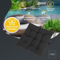 Stuhlkissen Linda Fiume 2er Set - Sitzkissen für Gartenstuhl, Küchenstuhl oder Esszimmerstuhl