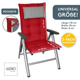 Hochlehnerauflage 2er Set MARBELLA - Gartenstuhl Auflage, bequeme Sitzauflage für Gartenmöbel, Stuhlkissen