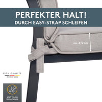 Niedriglehnerauflage 2er Set DUBAI - Gartenstuhl Auflage, bequeme Sitzauflage für Gartenmöbel, Stuhlkissen