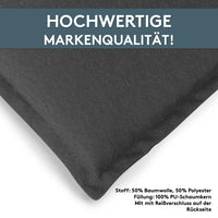 Hochlehnerauflage 2er Set MALTA - Gartenstuhl Auflage, bequeme Sitzauflage für Gartenmöbel, Stuhlkissen