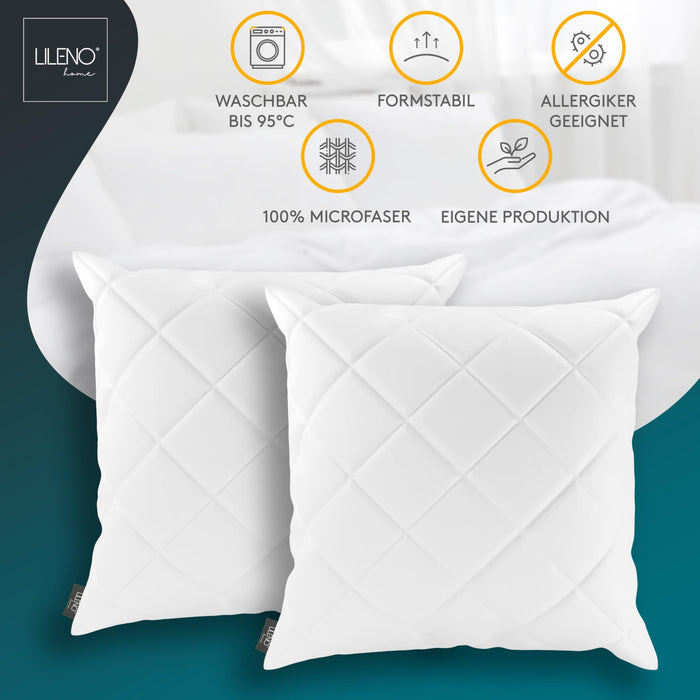 LILENO HOME 2er Set Kissenfüllung 40x40 cm