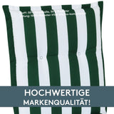 Hochlehnerauflage Gartenstuhl Auflage 2er Set FLORENCE, bequeme Sitzauflage für Gartenmöbel, Stuhlkissen