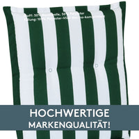 Hochlehnerauflage Gartenstuhl Auflage 2er Set FLORENCE, bequeme Sitzauflage für Gartenmöbel, Stuhlkissen