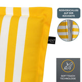 Niedriglehnerauflage 2er Set MALTA - Gartenstuhl Auflage, bequeme Sitzauflage für Gartenmöbel, Stuhlkissen