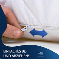Matratzenschoner mit Reißverschluss - waschbarer Matratzenschoner ideal für Allergiker