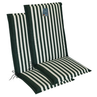 Hochlehnerauflage 2er Set MALTA - Gartenstuhl Auflage, bequeme Sitzauflage für Gartenmöbel, Stuhlkissen