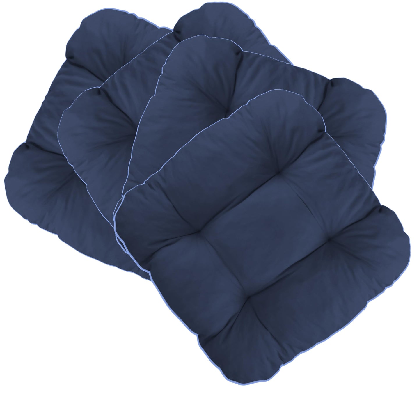 Stuhlkissen LISA CAPRI 4er Set - Sitzkissen für Gartenstuhl, Küchenstuhl oder Esszimmerstuhl