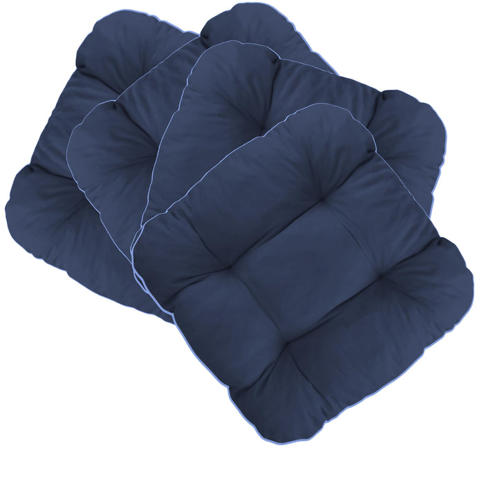 Stuhlkissen LISA CAPRI 4er Set - Sitzkissen für Gartenstuhl, Küchenstuhl oder Esszimmerstuhl