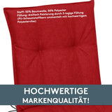 Hochlehnerauflage 2er Set MARBELLA - Gartenstuhl Auflage, bequeme Sitzauflage für Gartenmöbel, Stuhlkissen