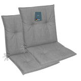 Niedriglehnerauflage 2er Set MARBELLA - Gartenstuhl Auflage, bequeme Sitzauflage für Gartenmöbel, Stuhlkissen