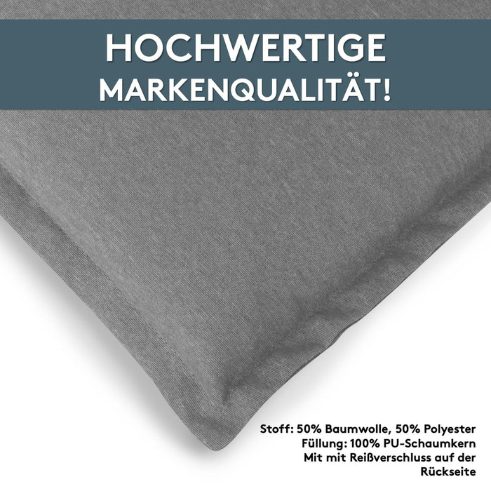 Niedriglehnerauflage 2er Set MALTA - Gartenstuhl Auflage, bequeme Sitzauflage für Gartenmöbel, Stuhlkissen