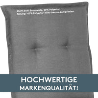 Polsterauflage Niedriglehner 2er Set, bequeme Sitzauflage für Gartenstühle, Stuhlkissen