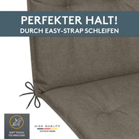 Niedriglehnerauflage 2er Set MARBELLA - Gartenstuhl Auflage, bequeme Sitzauflage für Gartenmöbel, Stuhlkissen