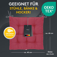 Stuhlkissen Linda Fiume 2er Set - Sitzkissen für Gartenstuhl, Küchenstuhl oder Esszimmerstuhl