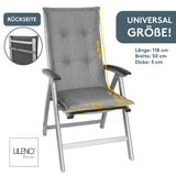 Hochlehnerauflage Gartenstuhl Auflage 2er Set FLORENCE, bequeme Sitzauflage für Gartenmöbel, Stuhlkissen