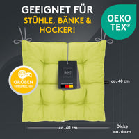 Stuhlkissen Linda Fiume 2er Set - Sitzkissen für Gartenstuhl, Küchenstuhl oder Esszimmerstuhl